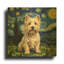 «West Highland White Terrier Starry Night» par Rich Monet, art mural en métal doré, 12 po x 12 po-518323022
