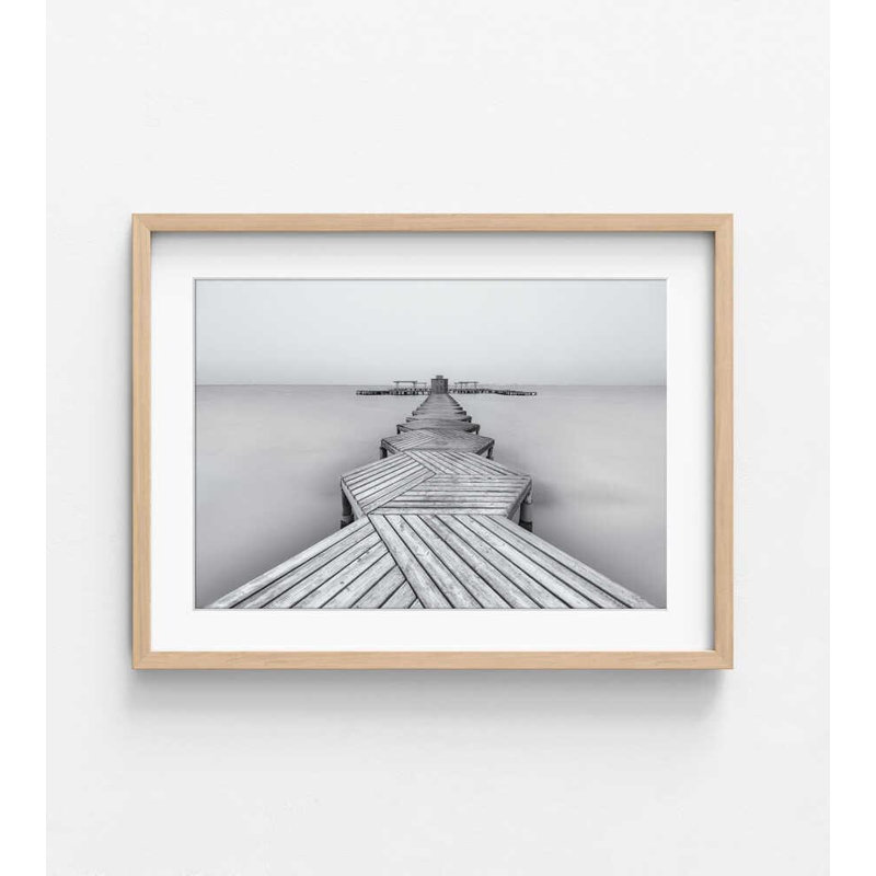 Nature morte - photographie de paysage en noir et blanc, Impression encadrée avec passe-partout, Tanné, H 24 po x l 32 po