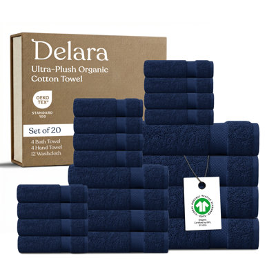 Ensemble de 20 serviettes en coton Delara