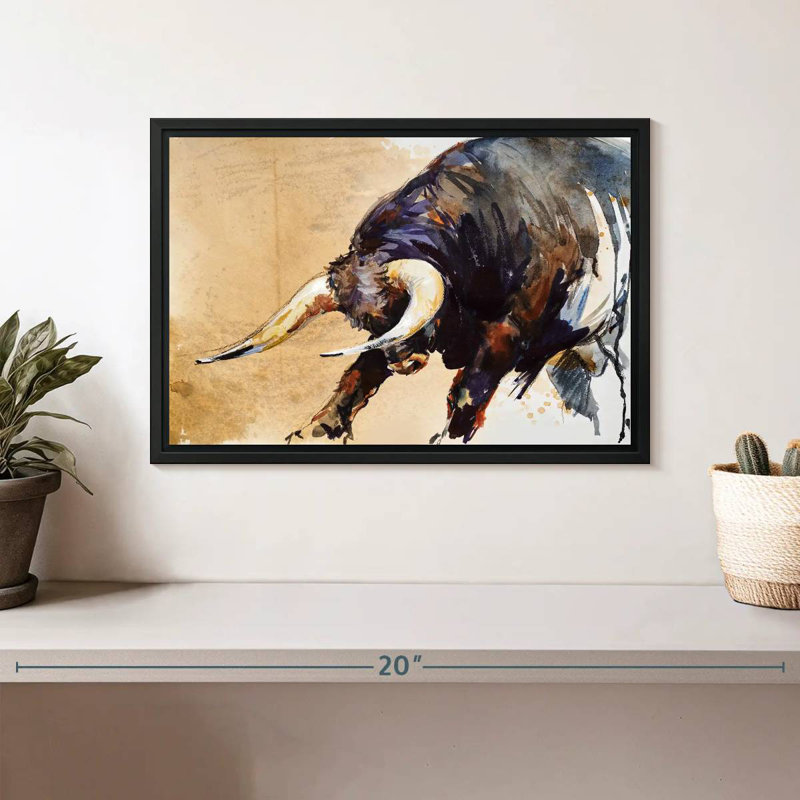 Raging Bull, 9" H x 13" W