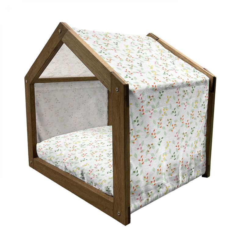 Niche pour chien en bois vert menthe, H 22,44 po x l 23,62 po x P 17,72 po