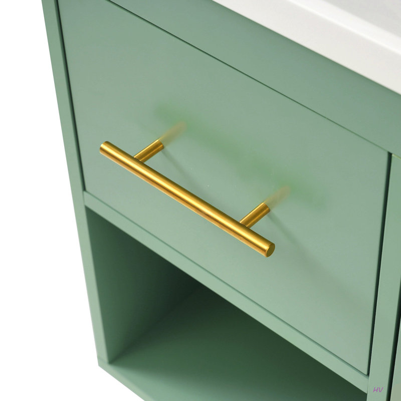 Ensemble de meuble-lavabo 36 po avec lavabo en résine, armoire de salle de bain simple autoportante moderne avec 2 tiroirs et 2 compartiments de rangement, meuble de rangement pour salle de bain, ensemble de meuble-lavabo avec cadre en bois massif