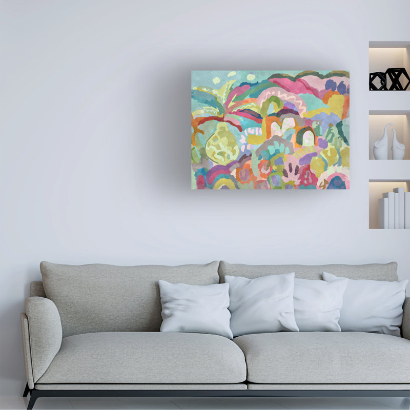 Wrapped Canvas Wall Art - Suzanne Allard 'Alegria 2' Wall Art for Living Room, Bedroom, or Office Décor  - 35x47