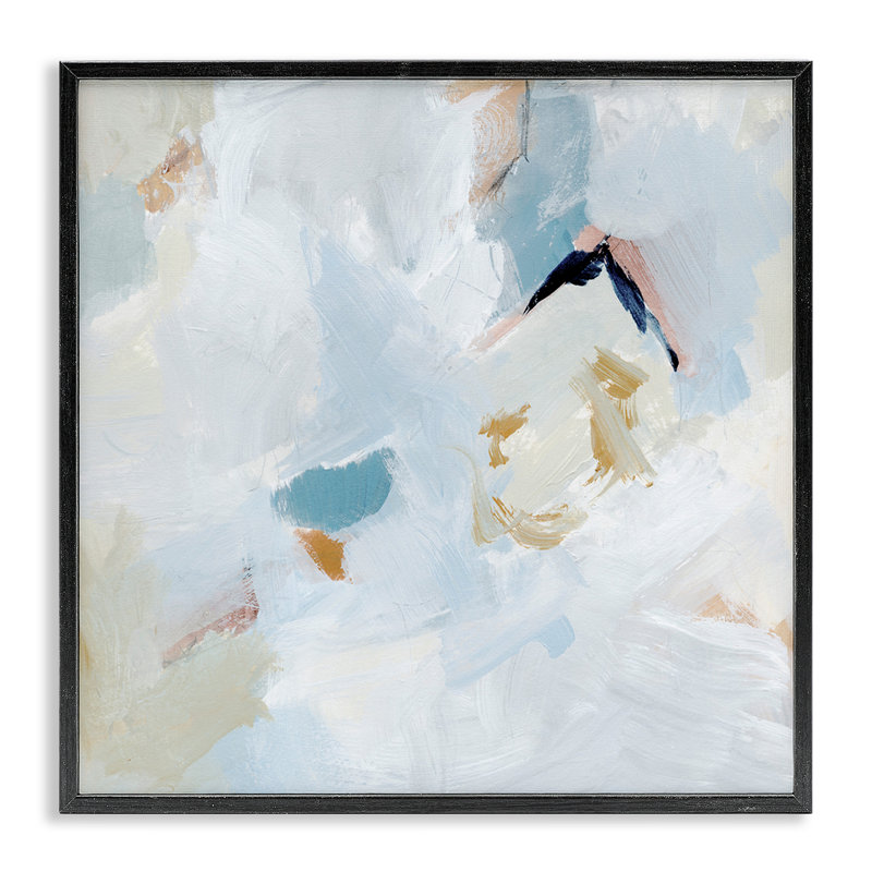 «Soft Subtle Abstraction», estampe numérique encadrée par Victoria Barnes, Giclée encadrée noir minuit, H 24 po x l 24 po