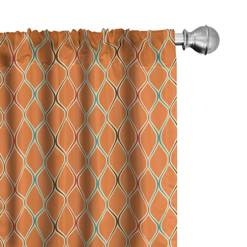 Semi-Sheer Rod Pocket Curtain Panels, 28" x 95"