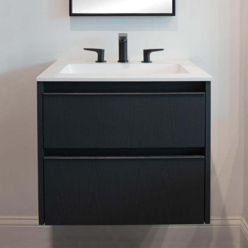 Pronto 23.75'' W Single Bathroom Vanity Base, Natural Walnut