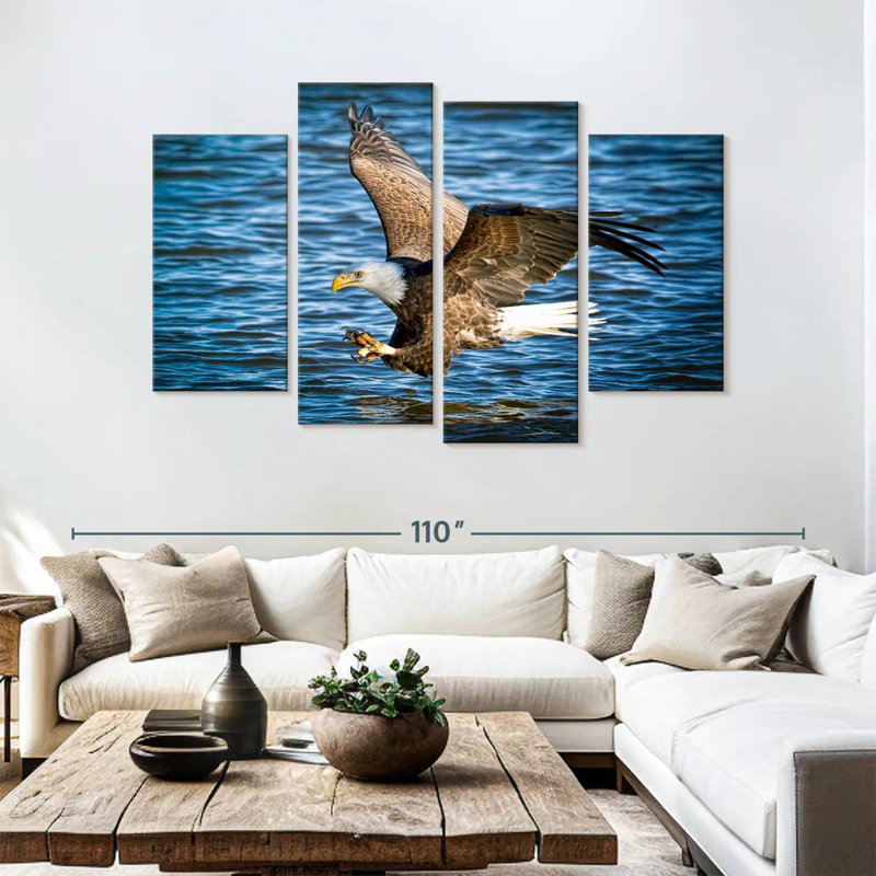 Bald Eagle Fishing, 54" H x 84" W