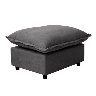 Upholstered Modern Linen Fabric Ottoman