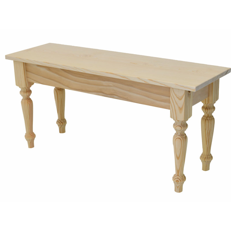 Dejardins Solid Wood Bench, 17" H x 60" W x 12" D