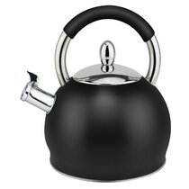 3.17QT Whistling Tea Kettle for Stove Top, Foldable Handle, Compatible with  All Burners Including Induction, 18/10 Stainless Steel Stovetop Kettle Tea