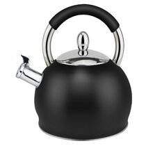 Camping 2.1Qt Whistling Tea Kettle Stainless Steel Tea Pot with