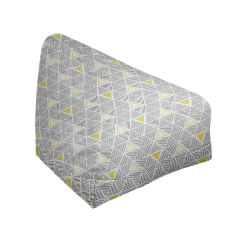 Housse de sac de pois triangles à la main classic, Jaune, H 30 po x l 30 po x P 25 po, Pas de bourre