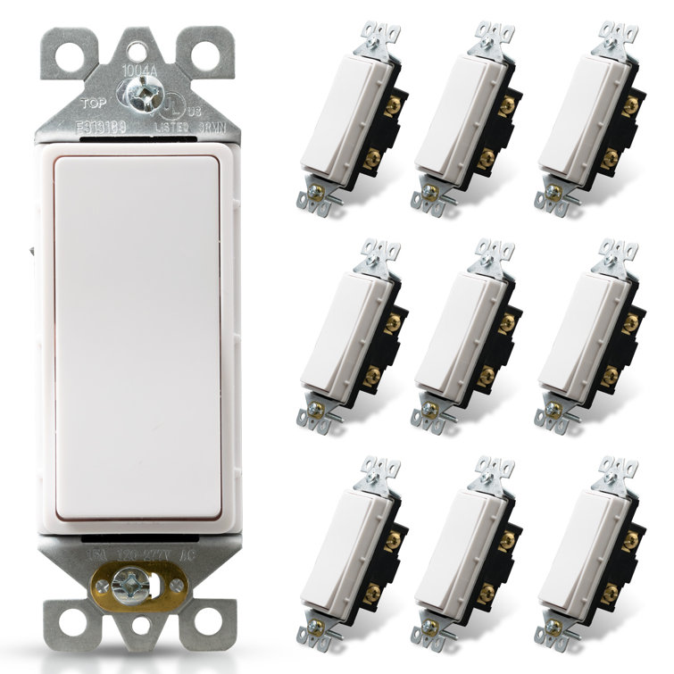 15 Tamper Resistant Single Pole Rocker Light Switch