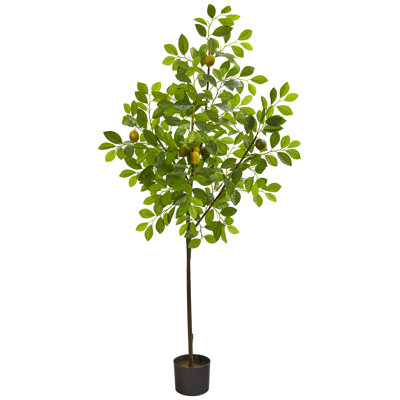 61'' Faux Lemon Tree Tree in Pot Liner