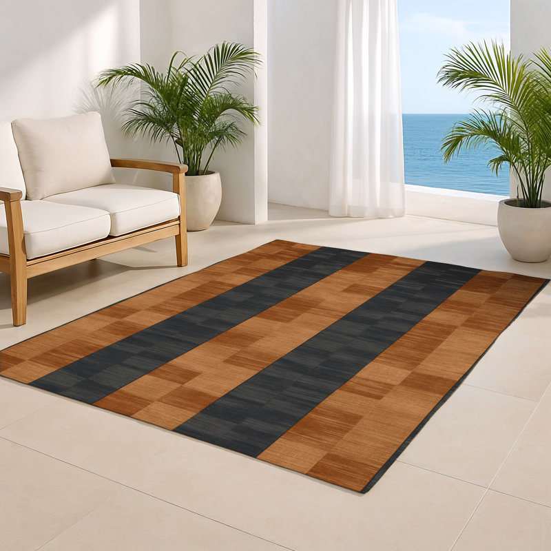 Tapis d'intérieur et d'extérieur à carreaux gris, Rectangulaire 2 pi x 3 pi
