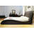 Mangonia Vegan Leather Sleigh Bed-684874388-684874390