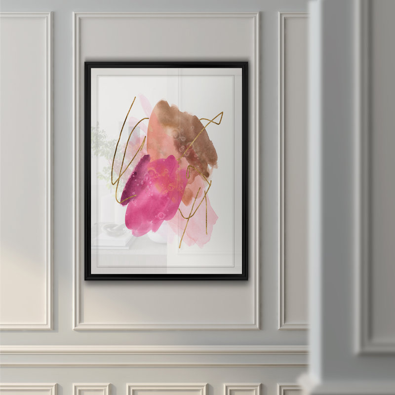 " Rose Edge III ", 18.5" H x 24.5" W x 1.5" D, Black Framed