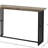 Rustic oak and black double base sofa table