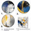 «Dark Blue and Gold Strokes», reproduction sur toile encadrée-1473654544-1473654555-1435481867