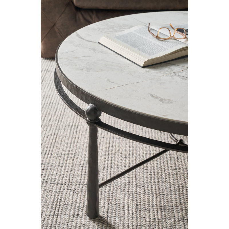 Spencer London Round Metal Cocktail Table