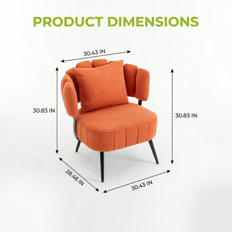 Fauteuil demi-tonneau Comfy Modern Accent