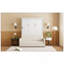 Lit escamotable double pleine grandeur avec coussin, blanc