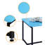 Gt 3 Piece Table With Blue Carbon Fibre Surface, Metal Frames And Adjustable Feet For Versatility Wrapped Piece, 0.7" Tabletop Thickness Steadfastness