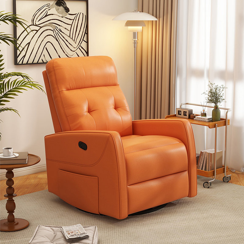 Fauteuil inclinable rotatif simple, Orange
