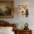 1-Light Tiffany-Style Stained Glass Wall Lamp With Bulb