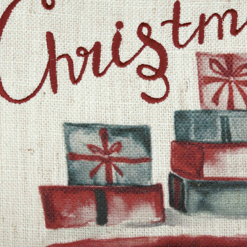 N/A Merry Christmas Square Throw Pillow
