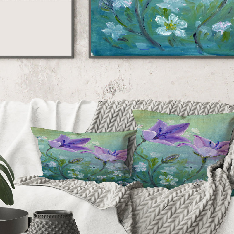 Housse de coussin carré Bellflowers, 18" x 18"