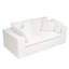 Siège modulaire 78,8 x 39,4 po, canapé rembourré en velours côtelé blanc, 2 pièces, sans assemblage pour appartement, canapé-lit