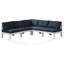 Canapé modulaire d'extérieur avec coussins de 90 po de largeur Dorothée-61209884-61209885