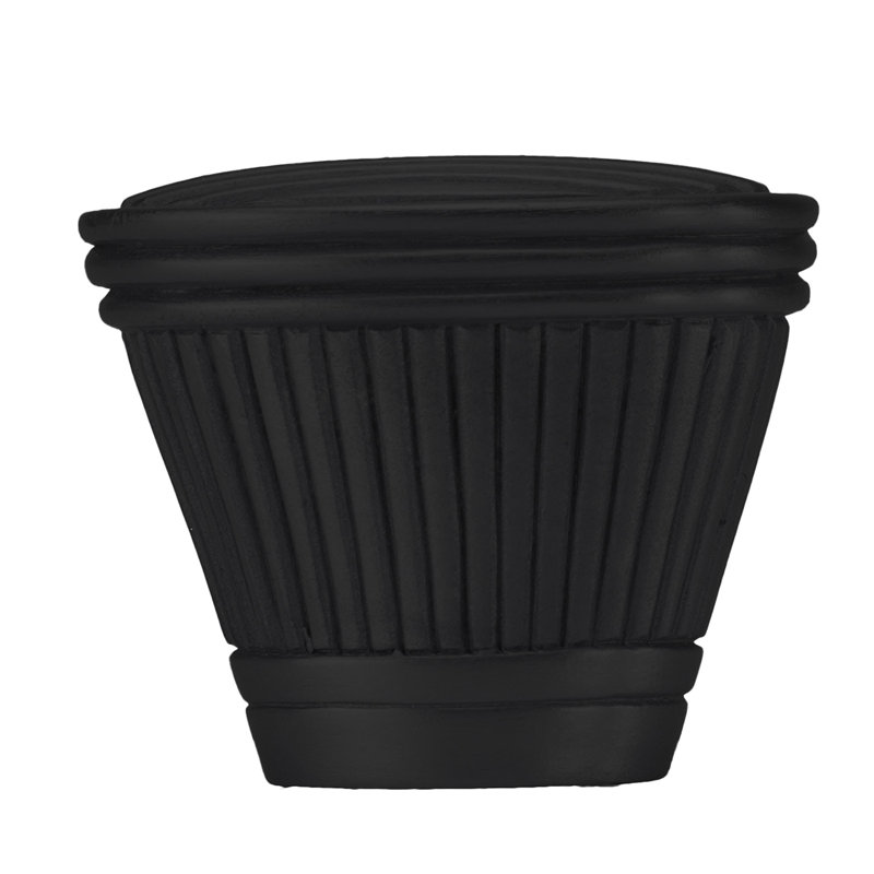 Oxford knob; Antique Brass finish, Black