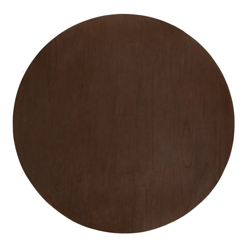 Zeke Rattan Round Coffee Or Side Table, Espresso Brown, Espresso Brown