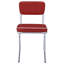 Freidin - Chaises d'appoint à dossier ouvert rouge et chrome (ensemble de 2)-110355988