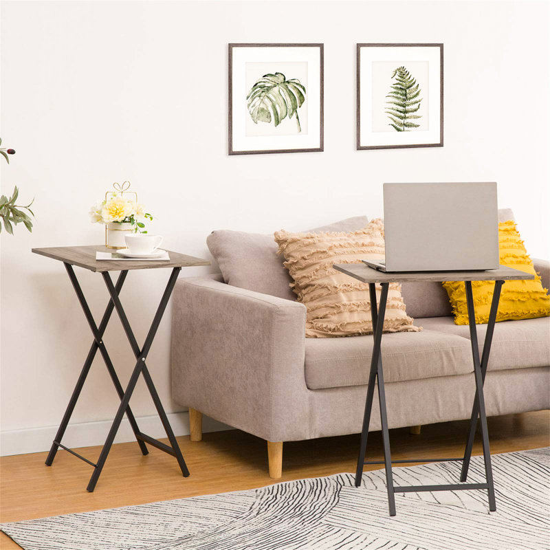 Klose Cross Legs End Table, Grey
