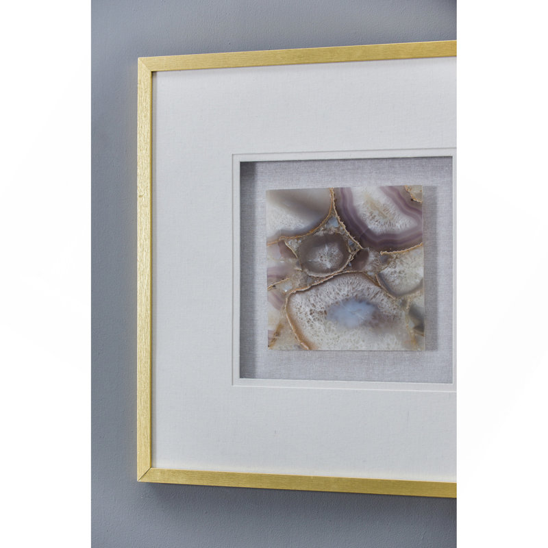 23.6x23.6" Remi Agate Shadow Box Wall Art