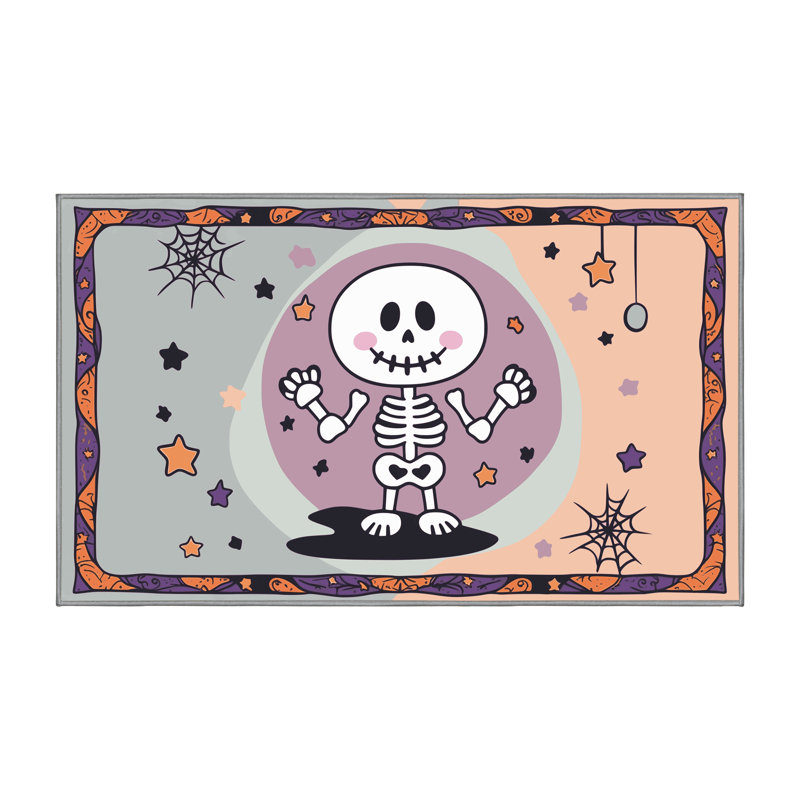 Tapis de vacances d'Halloween The Holiday Aisle®, Rectangle 7 pi x 9 pi