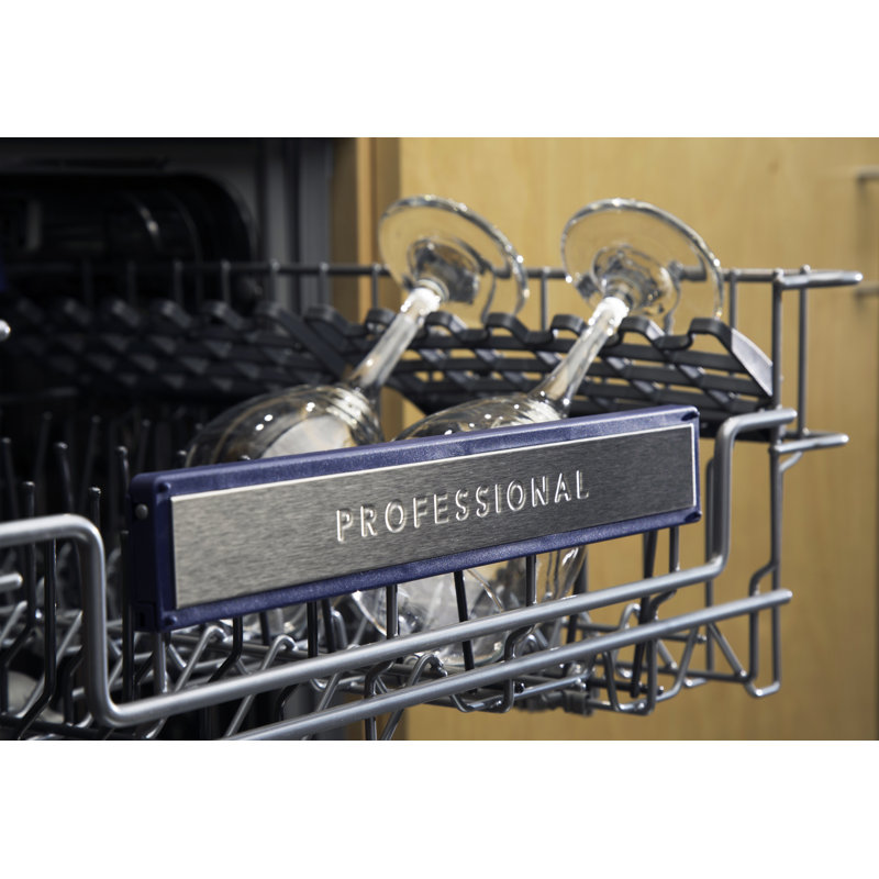 3 Series 24" Dishwasher with Installed Viking Stainless Steel Panel