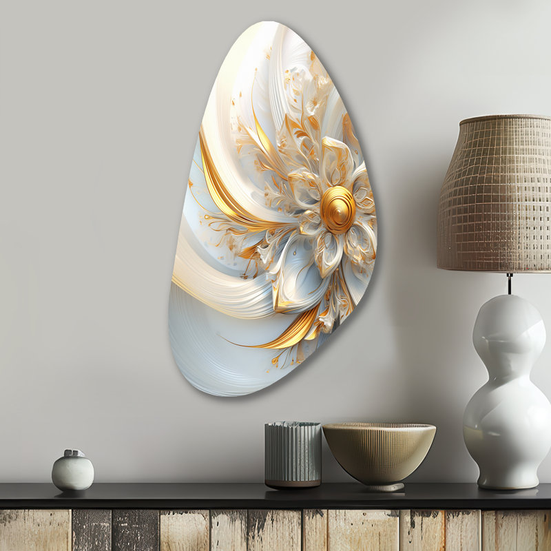 Germain, art mural asymétrique en métal Fractals Fall, H 31 po x l 17 po