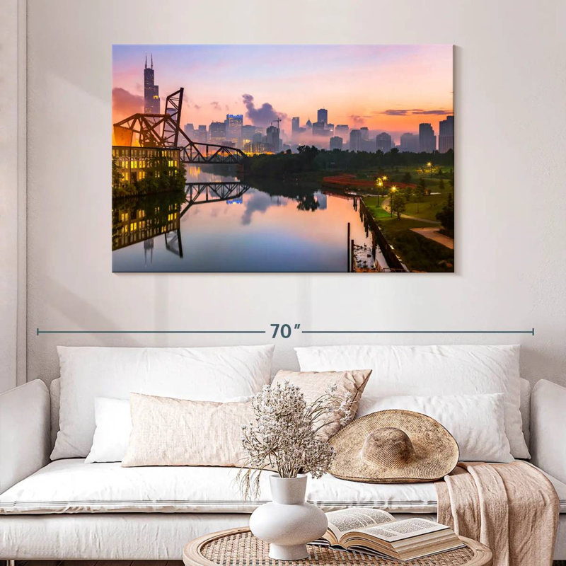 Ravi St. Charles Bridge Chicago, H 32 po x l 48 po