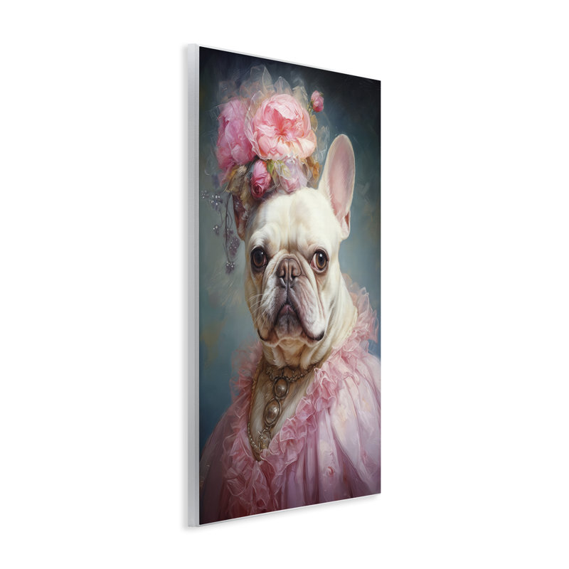 Plaque murale Victorian Era French Bulldog, design par Wumples, H 15 po x l 10 po