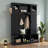Modern Hall Tree With Adjustable Shelves, Side Cabinets, Top Compartments And Hooks-1385319438
