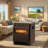 Space Heater With Uvc Air Purification, 1500W/1000W/Eco Mode, Thermostat & Temperature Control, 12-Hour Timer, Led Display, Tip-Over & Overheat Protection, Child Safety Lock, Remote Control, Compact Design