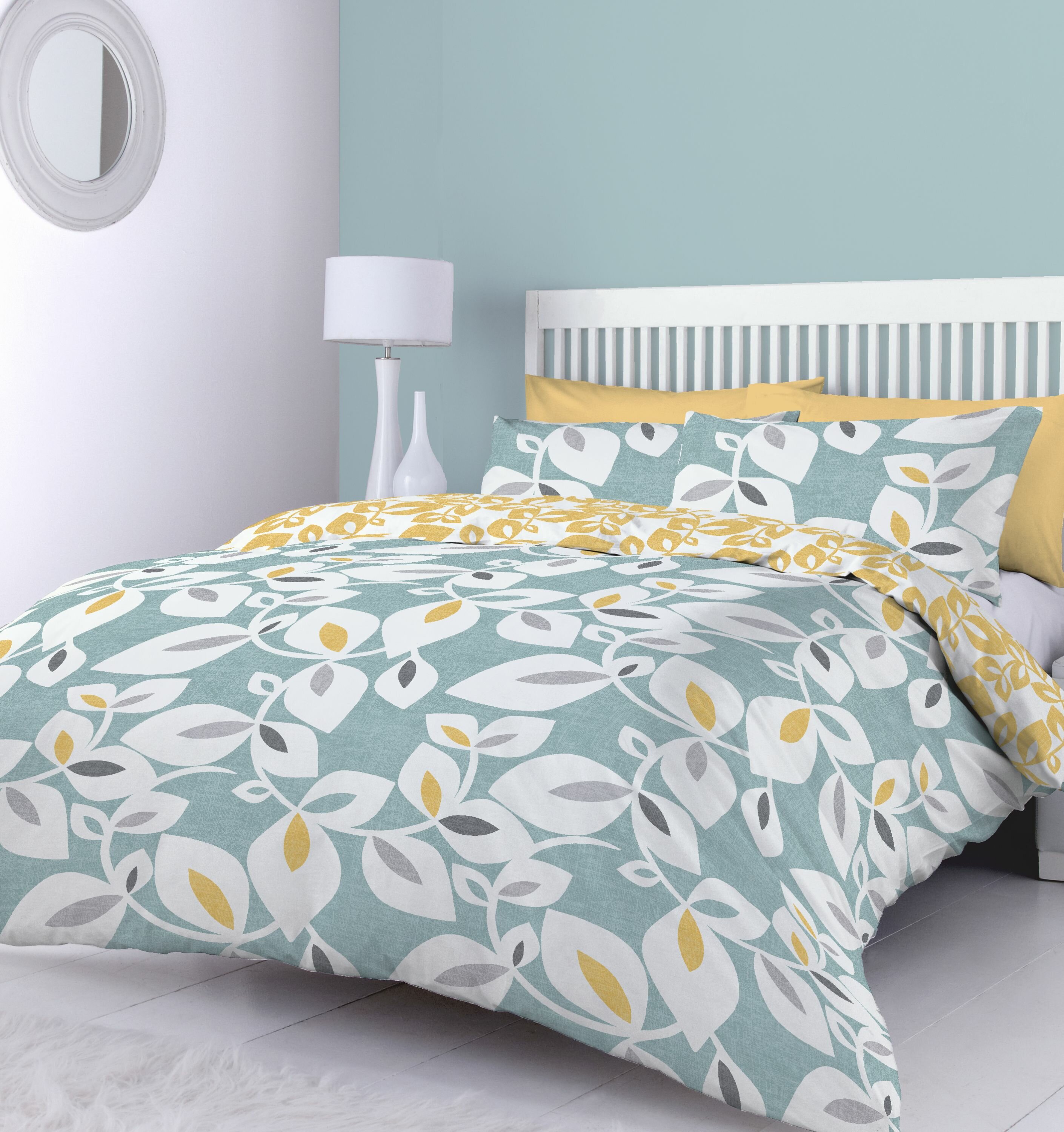 Catherine Lansfield Bedding Fresh Floral Duvet Cover Set with Pillowcase  Bright