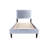 Modern V-Stitching Tufted Design Twin Bed Velvet Upholstered In Gray-717021703