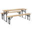 Table de pique-nique rectangulaire en bois pour l'extérieur, ensemble de salle à manger pour l'extérieur et l'intérieur