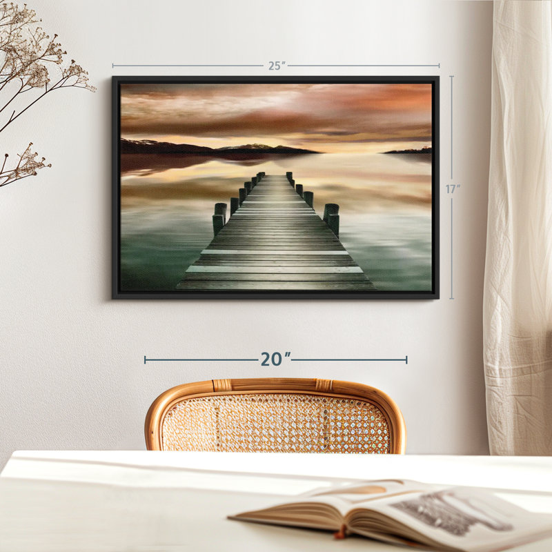«Sunset Jetty Wall Art», H 17 po x l 25 po