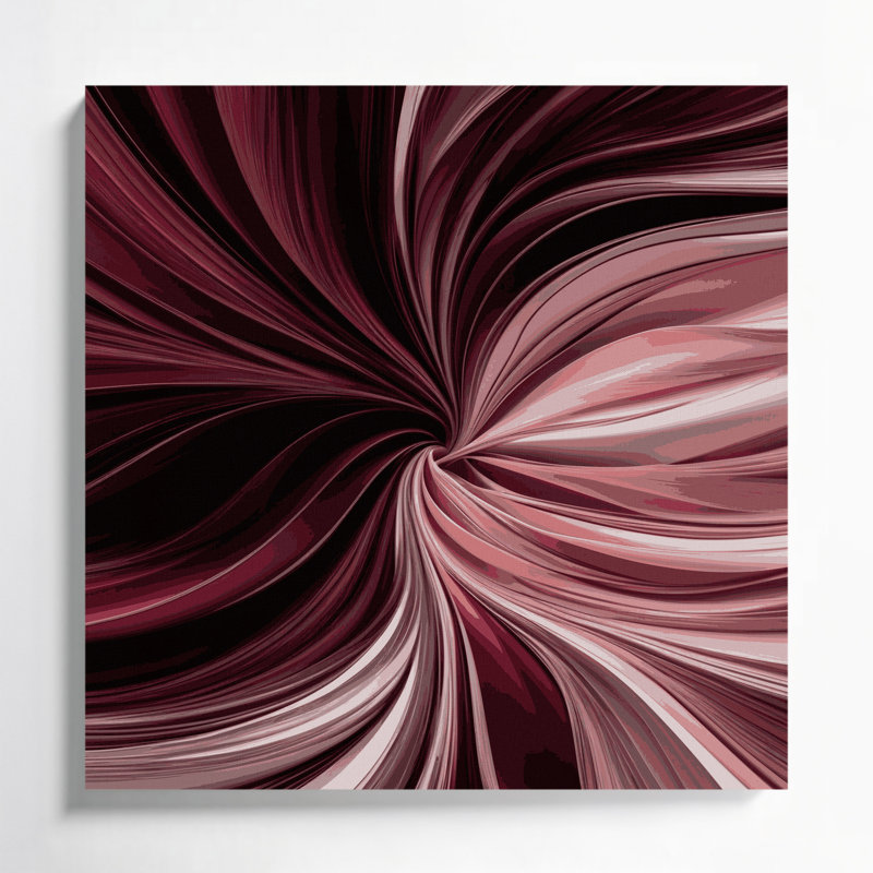 Art numérique sur toile, abstraction numérique 62, H 16 po x l 16 po